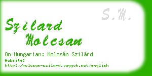 szilard molcsan business card