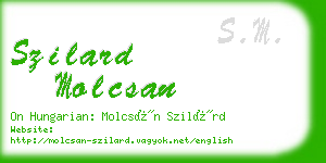 szilard molcsan business card